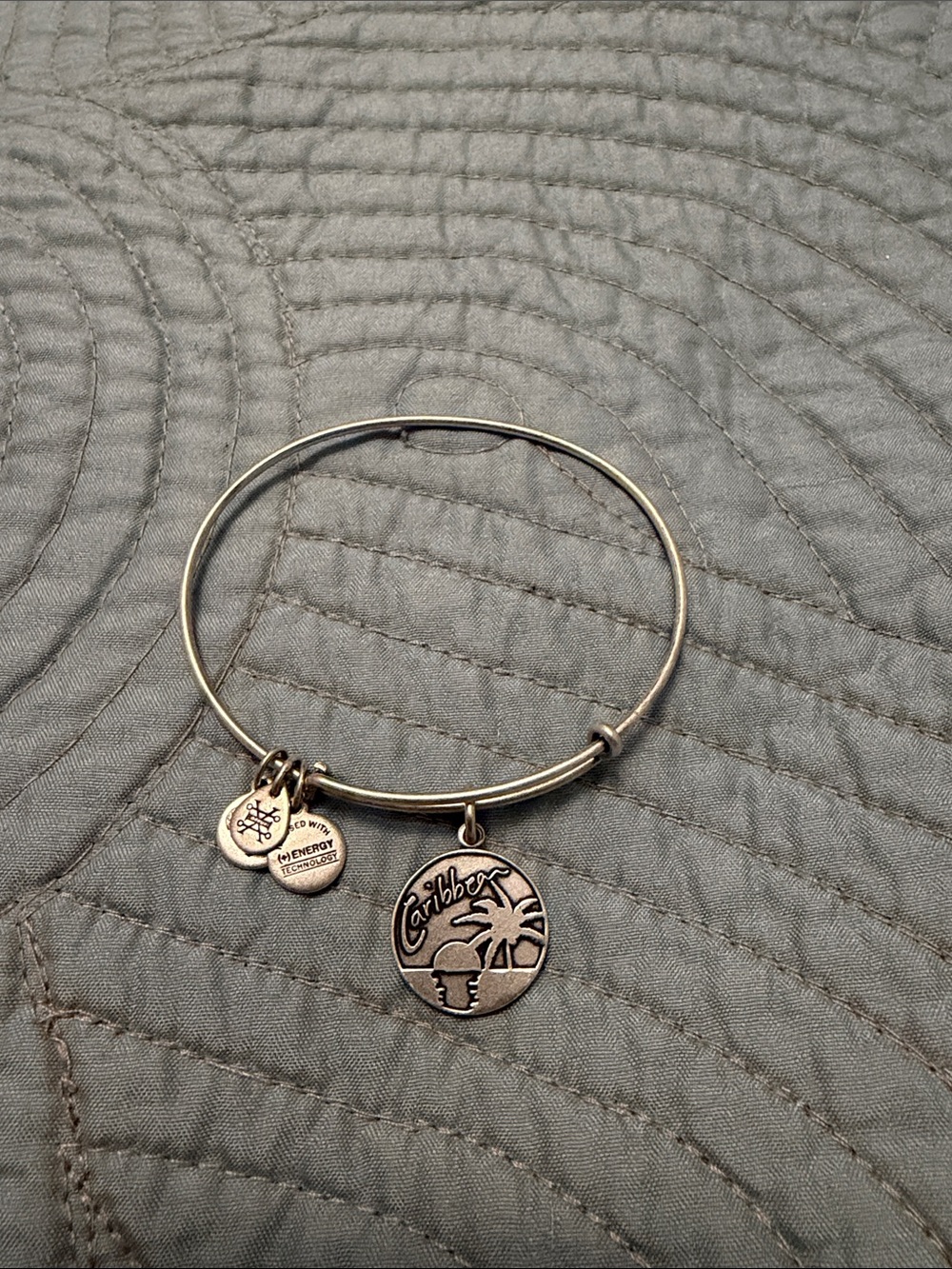 Alex and Ani - Caribbean Charm Silver-Tone Bangle Bracelet